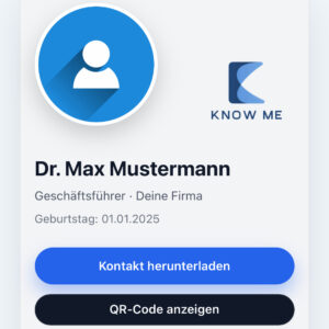 Digitale Visitenkarte (ohne Karte, nur online)